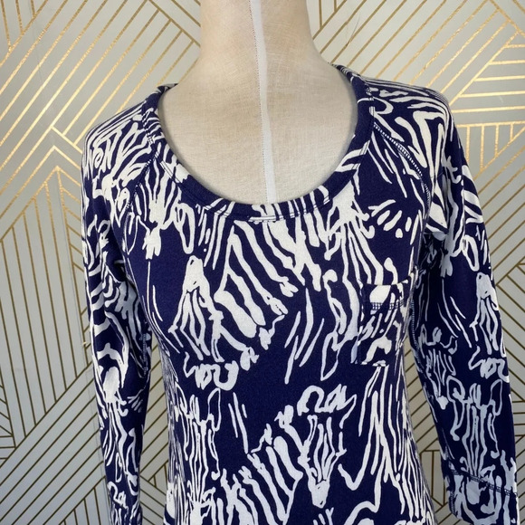 Lilly‎ Pulitzer Blue Entourage Zebra Preston Dress - Picture 2 of 8